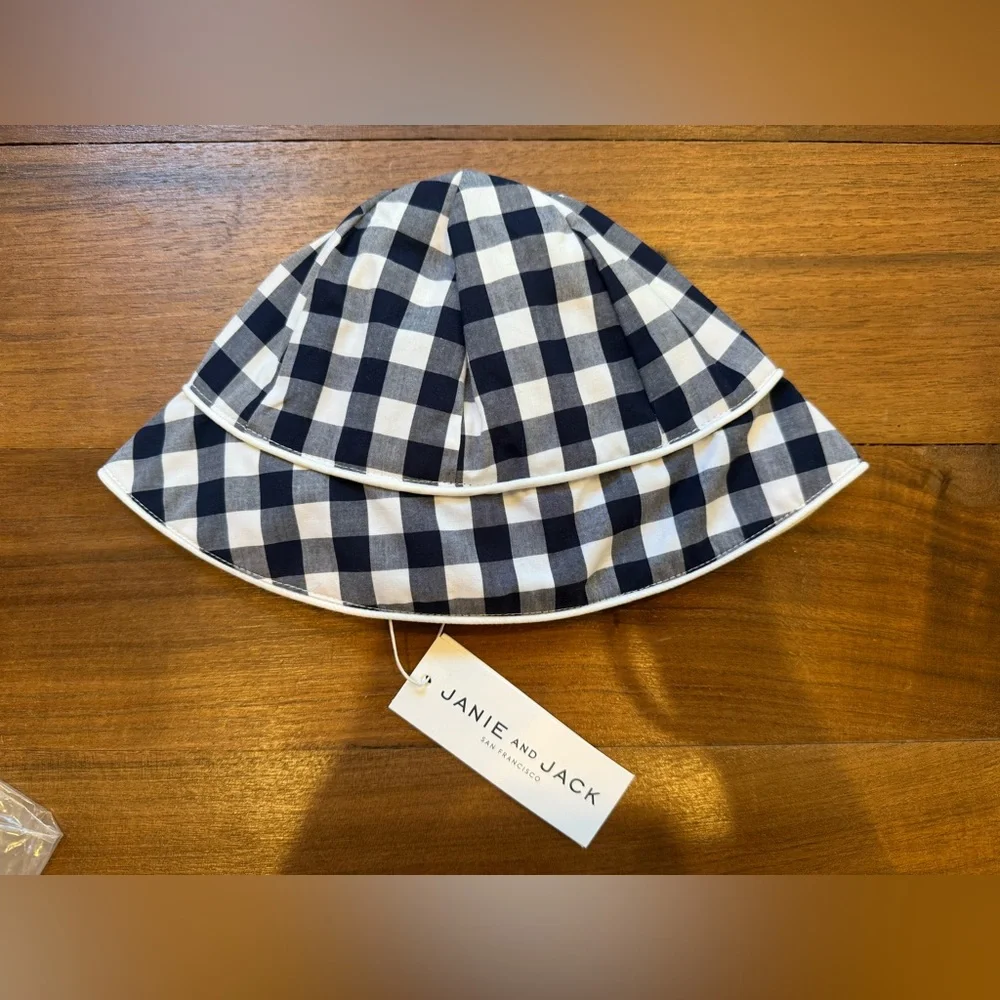 Janie and Jack Gingham Bucket Hat